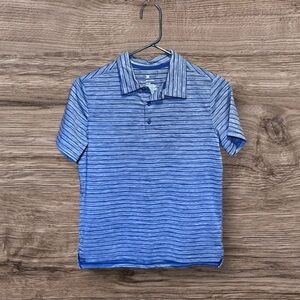Blue Striped Kids Polo Shirt